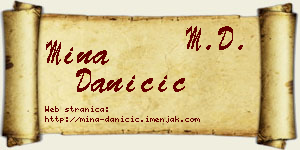 Mina Daničić vizit kartica